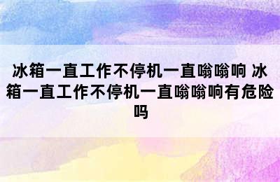 冰箱一直工作不停机一直嗡嗡响 冰箱一直工作不停机一直嗡嗡响有危险吗